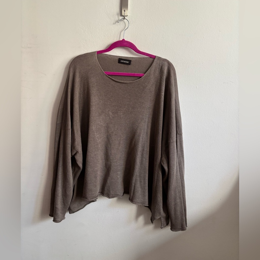 Eskandar linen sweater. Perfect for a summer night. One size.